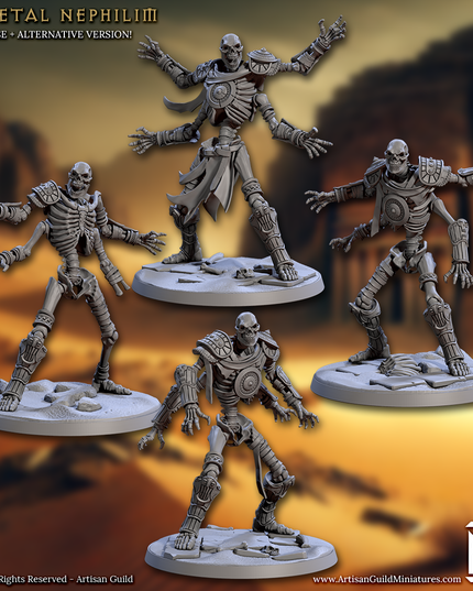 Artisan Guild - 202505 - Tombsworn Skeletons of Denmora - Skeletal Nephilim 50mm Base / Modular