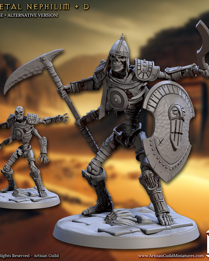 Artisan Guild - 202505 - Tombsworn Skeletons of Denmora - Skeletal Nephilim 50mm Base / Modular