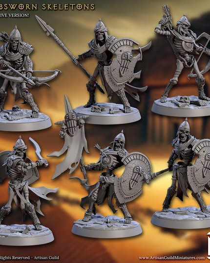 Artisan Guild - 202505 - Tombsworn Skeletons of Denmora - Tombsworn Skeletons 6X