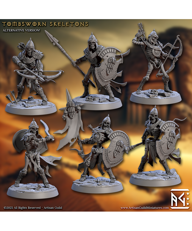 Artisan Guild - 202505 - Tombsworn Skeletons of Denmora - Tombsworn Skeletons 6X