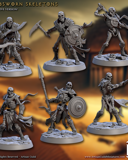 Artisan Guild - 202505 - Tombsworn Skeletons of Denmora - Tombsworn Skeletons 6X