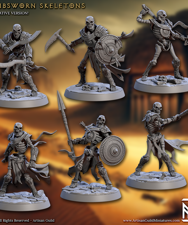 Artisan Guild - 202505 - Tombsworn Skeletons of Denmora - Tombsworn Skeletons 6X