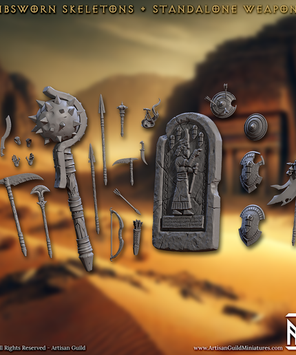 Artisan Guild - 202505 - Tombsworn Skeletons of Denmora - Weapons and Hands