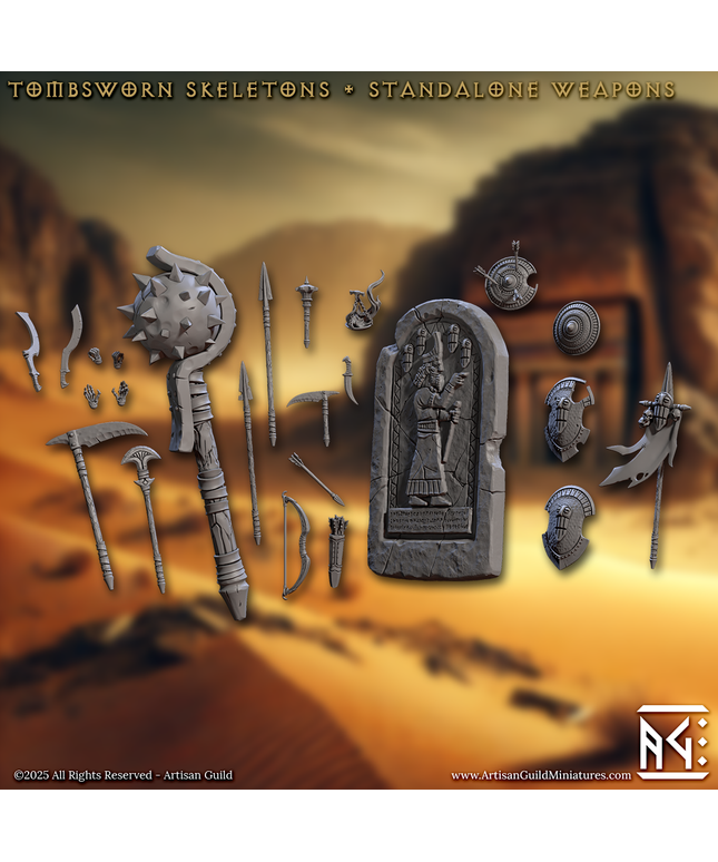 Artisan Guild - 202505 - Tombsworn Skeletons of Denmora - Weapons and Hands