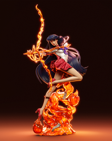 Ca3d Sailor Moon Rei Hino Statue 1/9