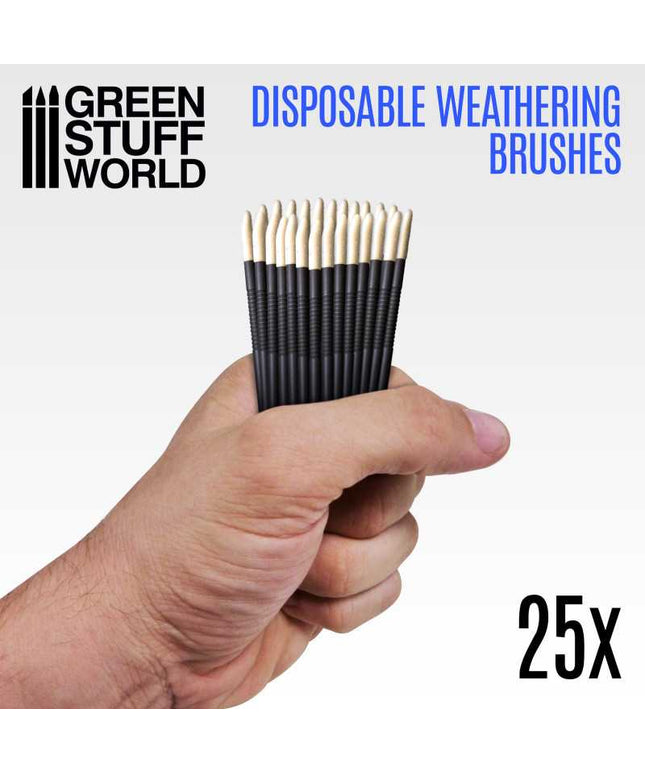GSW 25x Disposable Weathering Brushes