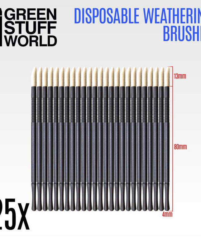 GSW 25x Disposable Weathering Brushes