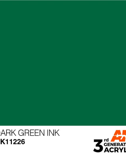 AK ACRYLIC AK11226 Dark Green INK 17ml