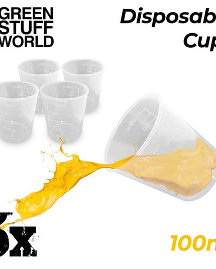 GSW 5x Disposable Measuring Cups 100ml