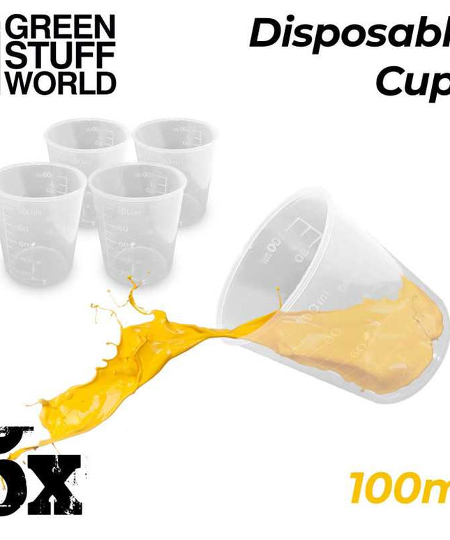 GSW 5x Disposable Measuring Cups 100ml