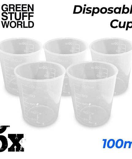 GSW 5x Disposable Measuring Cups 100ml