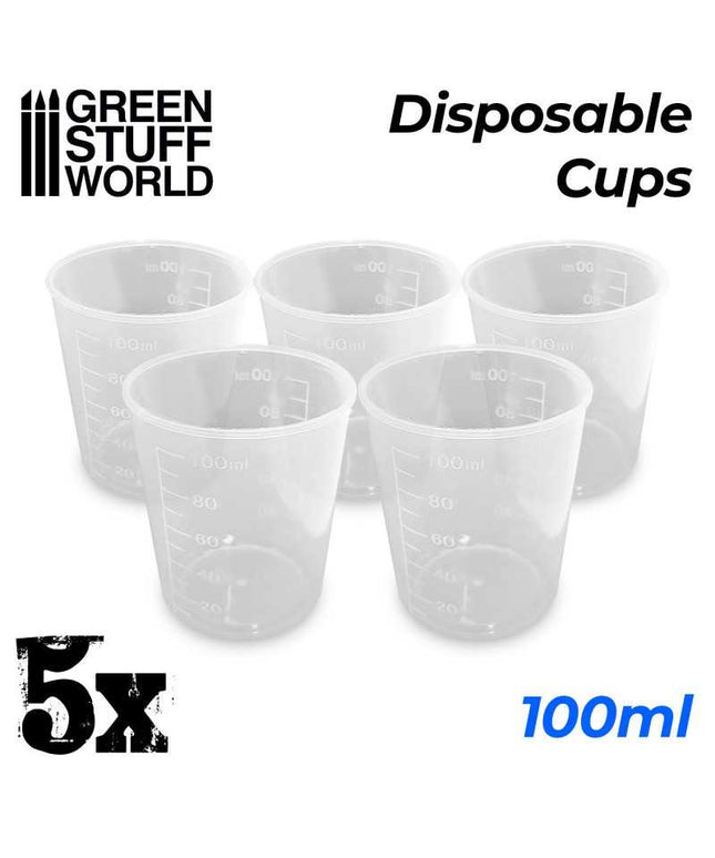 GSW 5x Disposable Measuring Cups 100ml