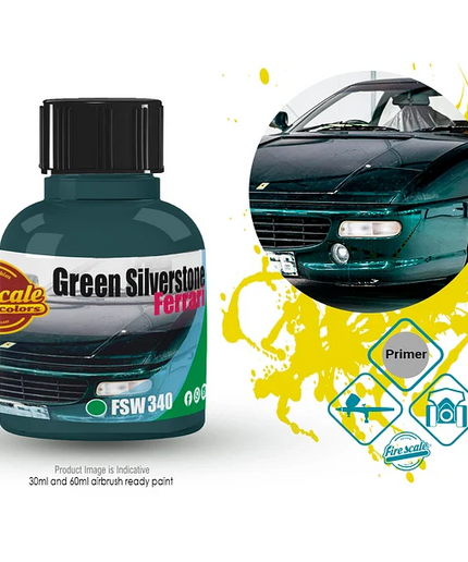 Green Silverstone Ferrari Acrylic Paint 15ml (Fire Scale Modeler)