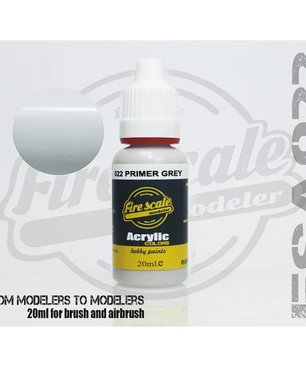 Gray Primer for Brush ACRYLIC BRUSH COLORS  (FIRE SCALE MODELER)