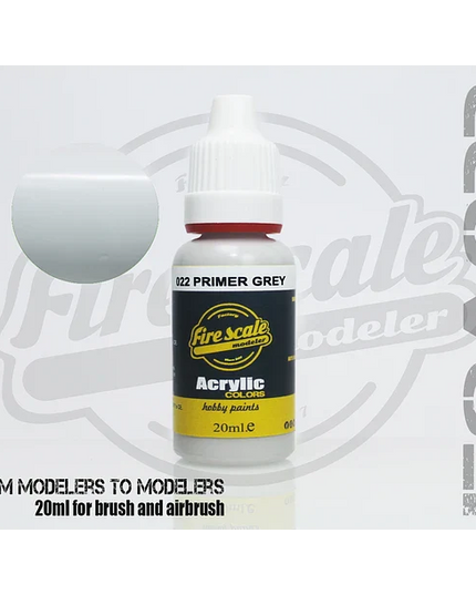 Gray Primer for Brush ACRYLIC BRUSH COLORS  (FIRE SCALE MODELER)