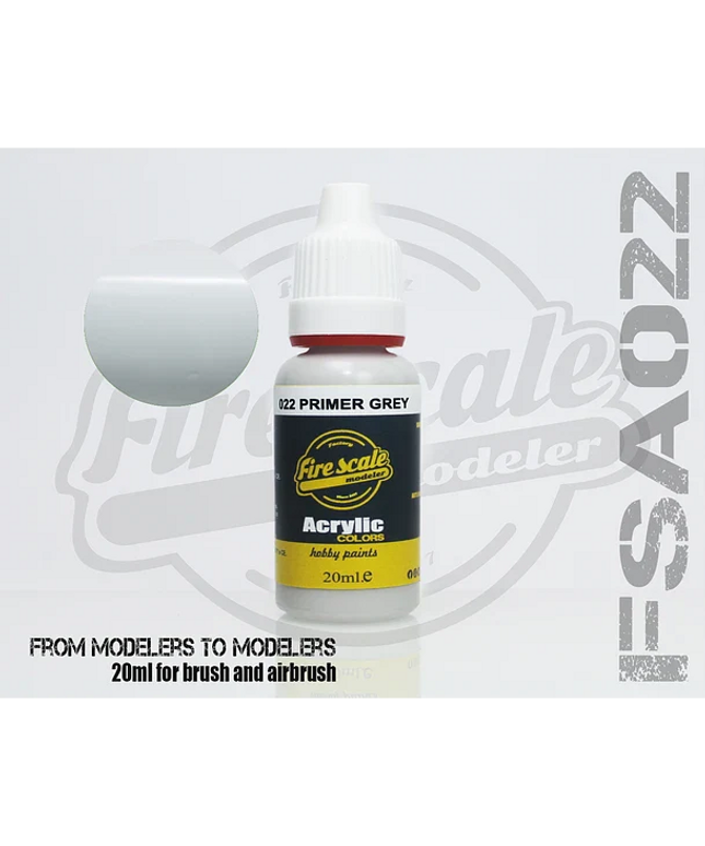 Gray Primer for Brush ACRYLIC BRUSH COLORS  (FIRE SCALE MODELER)