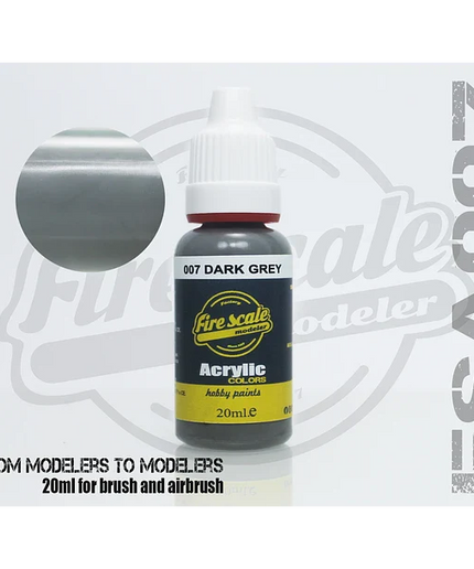 Dark Grey ACRYLIC BRUSH COLORS  (FIRE SCALE MODELER)
