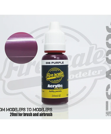 Purple ACRYLIC BRUSH COLORS  (FIRE SCALE MODELER)