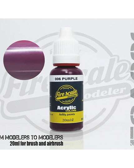 Purple ACRYLIC BRUSH COLORS  (FIRE SCALE MODELER)