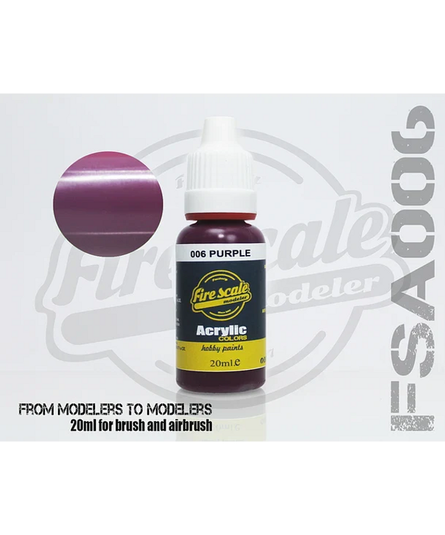 Purple ACRYLIC BRUSH COLORS  (FIRE SCALE MODELER)