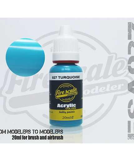 Turquoise ACRYLIC BRUSH COLORS  (FIRE SCALE MODELER)