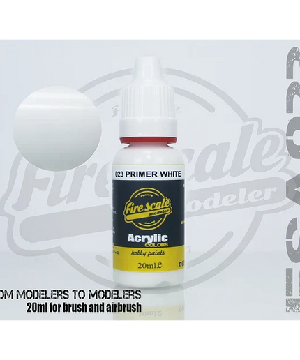 White Primer for Brush ACRYLIC BRUSH COLORS  (FIRE SCALE MODELER)