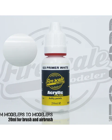 White Primer for Brush ACRYLIC BRUSH COLORS  (FIRE SCALE MODELER)