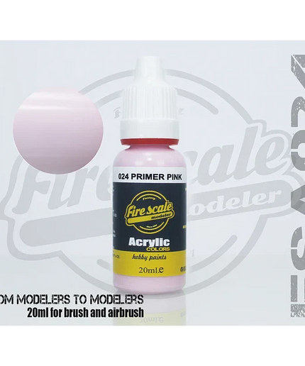 Pink Primer for Brush  ACRYLIC BRUSH COLORS  (FIRE SCALE MODELER)