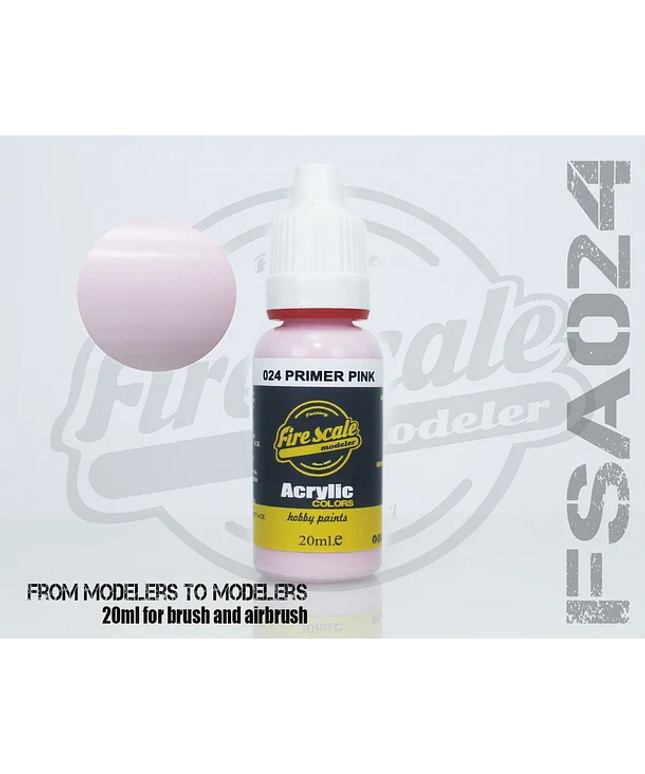 Pink Primer for Brush  ACRYLIC BRUSH COLORS  (FIRE SCALE MODELER)