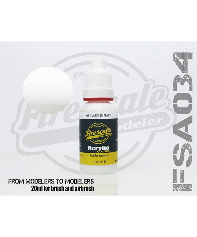 Varnish Matt Brush ACRYLIC BRUSH COLORS  (FIRE SCALE MODELER)
