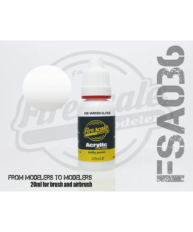 Varnish Gloss Brush ACRYLIC BRUSH COLORS  (FIRE SCALE MODELER)