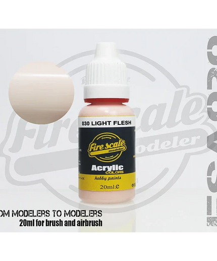Light Flesh ACRYLIC BRUSH COLORS  (FIRE SCALE MODELER)