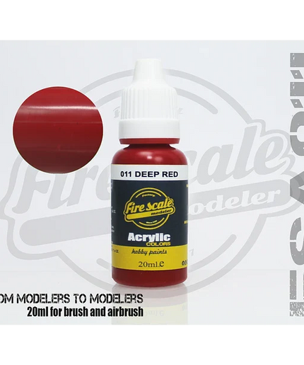 Deep Red ACRYLIC BRUSH COLORS  (FIRE SCALE MODELER)