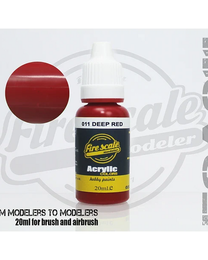 Deep Red ACRYLIC BRUSH COLORS  (FIRE SCALE MODELER)