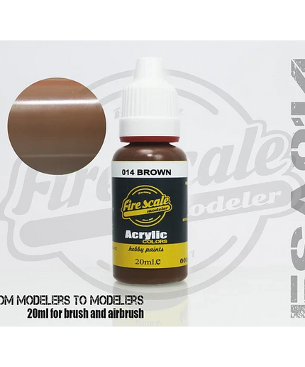 Brown ACRYLIC BRUSH COLORS  (FIRE SCALE MODELER)
