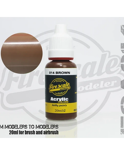 Brown ACRYLIC BRUSH COLORS  (FIRE SCALE MODELER)