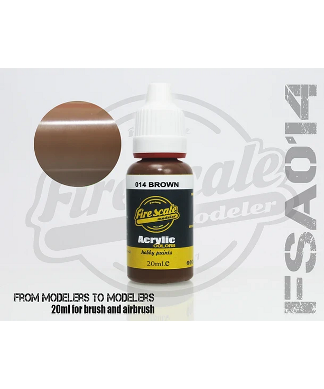 Brown ACRYLIC BRUSH COLORS  (FIRE SCALE MODELER)