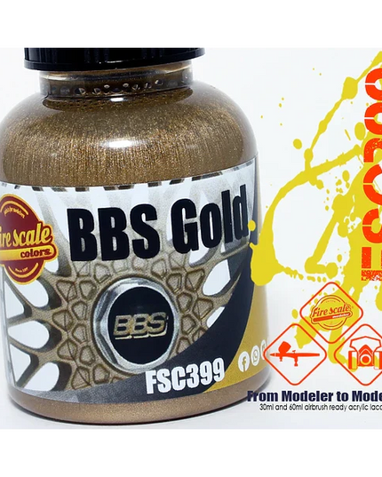 BBS Gold Acrylic Paint 15 ml (Fire Scale Modeler)