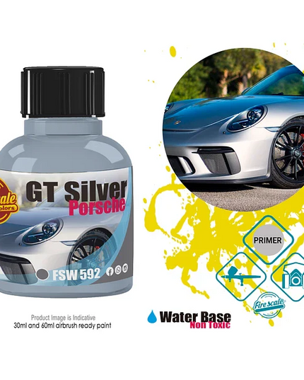 GT Silver Porsche Acrylic Paint 15 ml (Fire Scale Modeler)