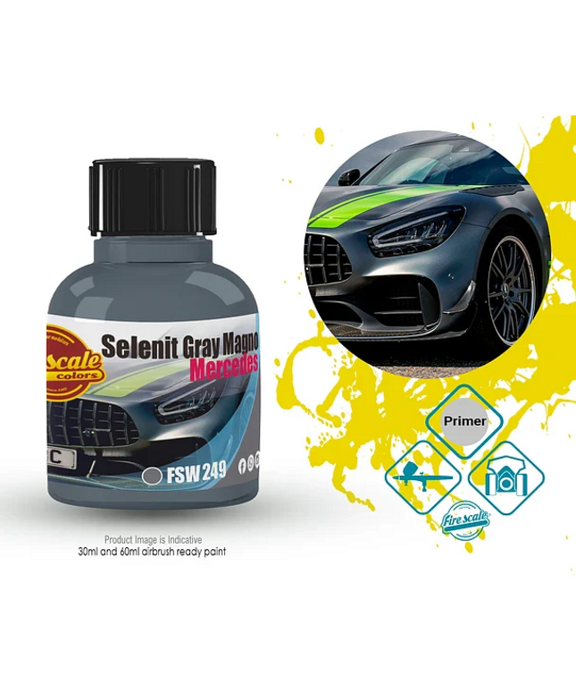 Selenit Gray Magno Mercedes Acrylic Paint 15 ml (Fire Scale Modeler)