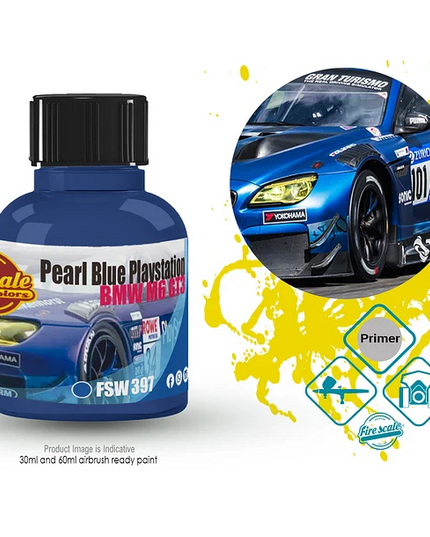 Pearl Blue Playstation Bmw M6 GT3 Acrylic Paint 15 ml (Fire Scale Modeler)