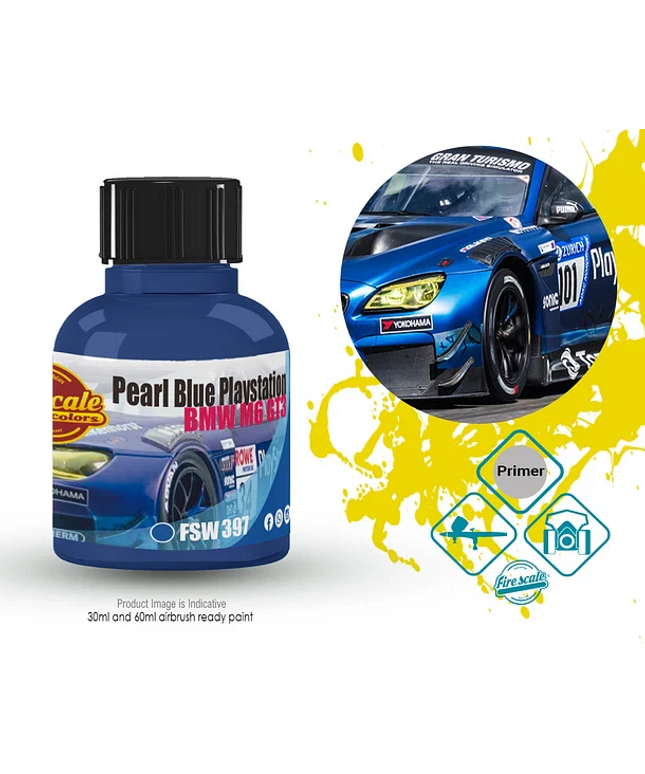 Pearl Blue Playstation Bmw M6 GT3 Acrylic Paint 15 ml (Fire Scale Modeler)