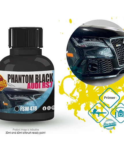PHANTOM BLACK AUDI RS7 Acrylic Paint 15 ml (Fire Scale Modeler)