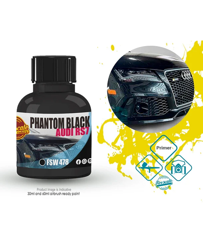 PHANTOM BLACK AUDI RS7 Acrylic Paint 15 ml (Fire Scale Modeler)