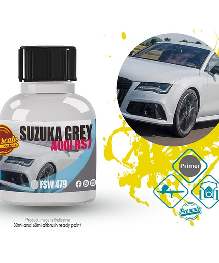 SUZUKA GRAY AUDI RS7 Acrylic Paint 15 ml (Fire Scale Modeler)