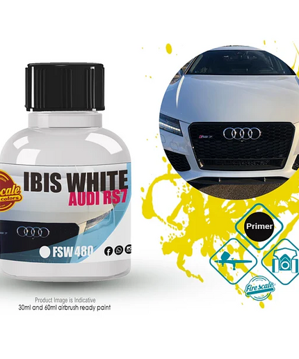 IBIS WHITE AUDI RS7 Acrylic Paint 15 ml (Fire Scale Modeler)