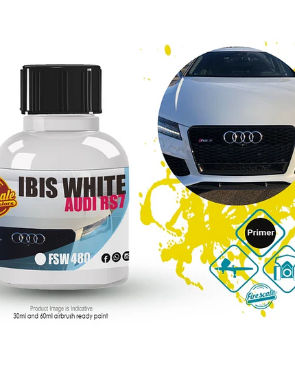 IBIS WHITE AUDI RS7 Acrylic Paint 15 ml (Fire Scale Modeler)