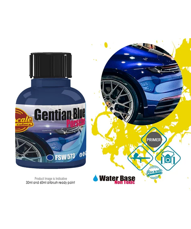 Gentian Blue Porsche Acrylic Paint 15 ml (Fire Scale Modeler)