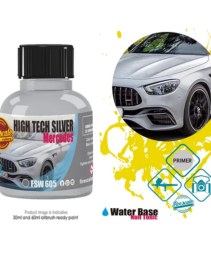 High Tech Silver Mercedes Acrylic Paint 15 ml (Fire Scale Modeler)