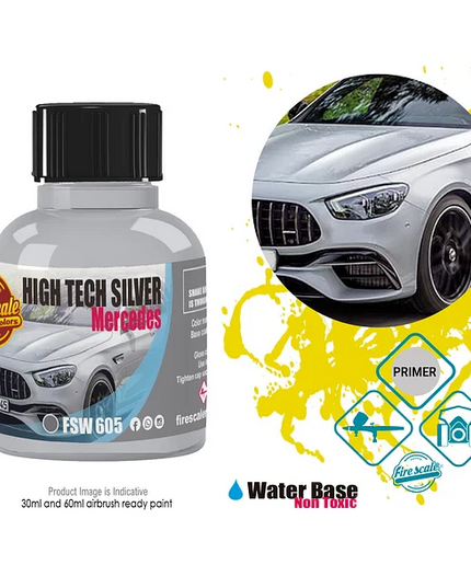 High Tech Silver Mercedes Acrylic Paint 15 ml (Fire Scale Modeler)